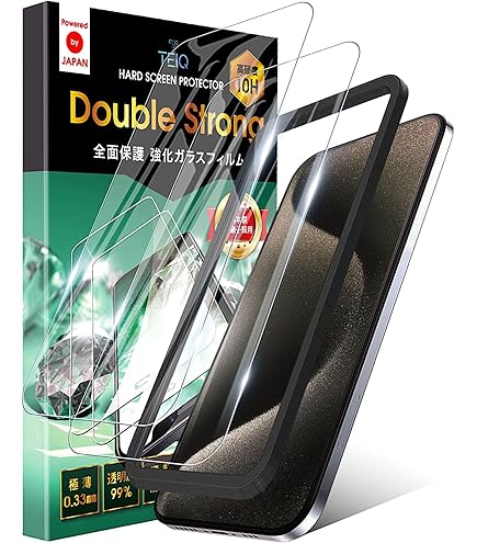 Amazon | TEIQ ガラスフィルム iPhone 15 Pro Max 硬度10H 日本製